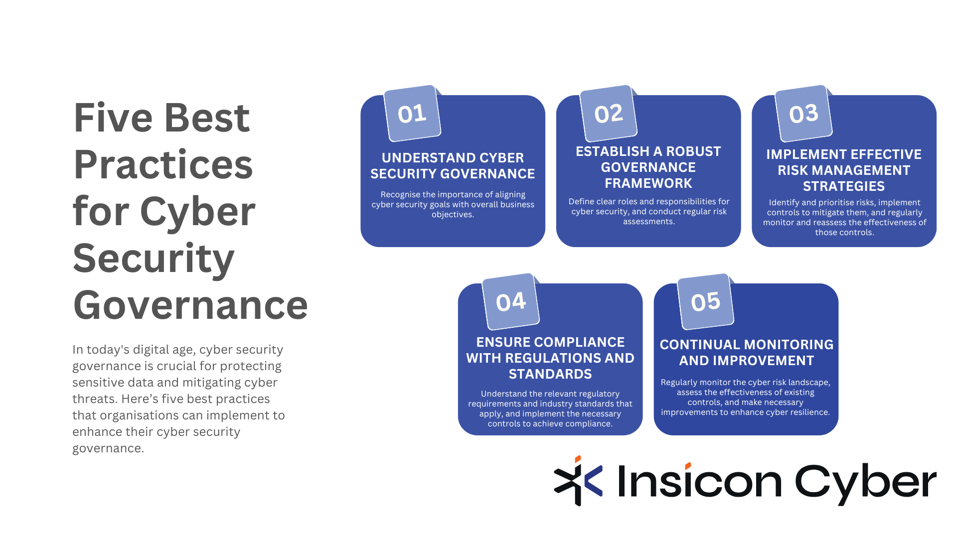 Insicon Cyber's Five Best Practices for Cybersecurity Governance